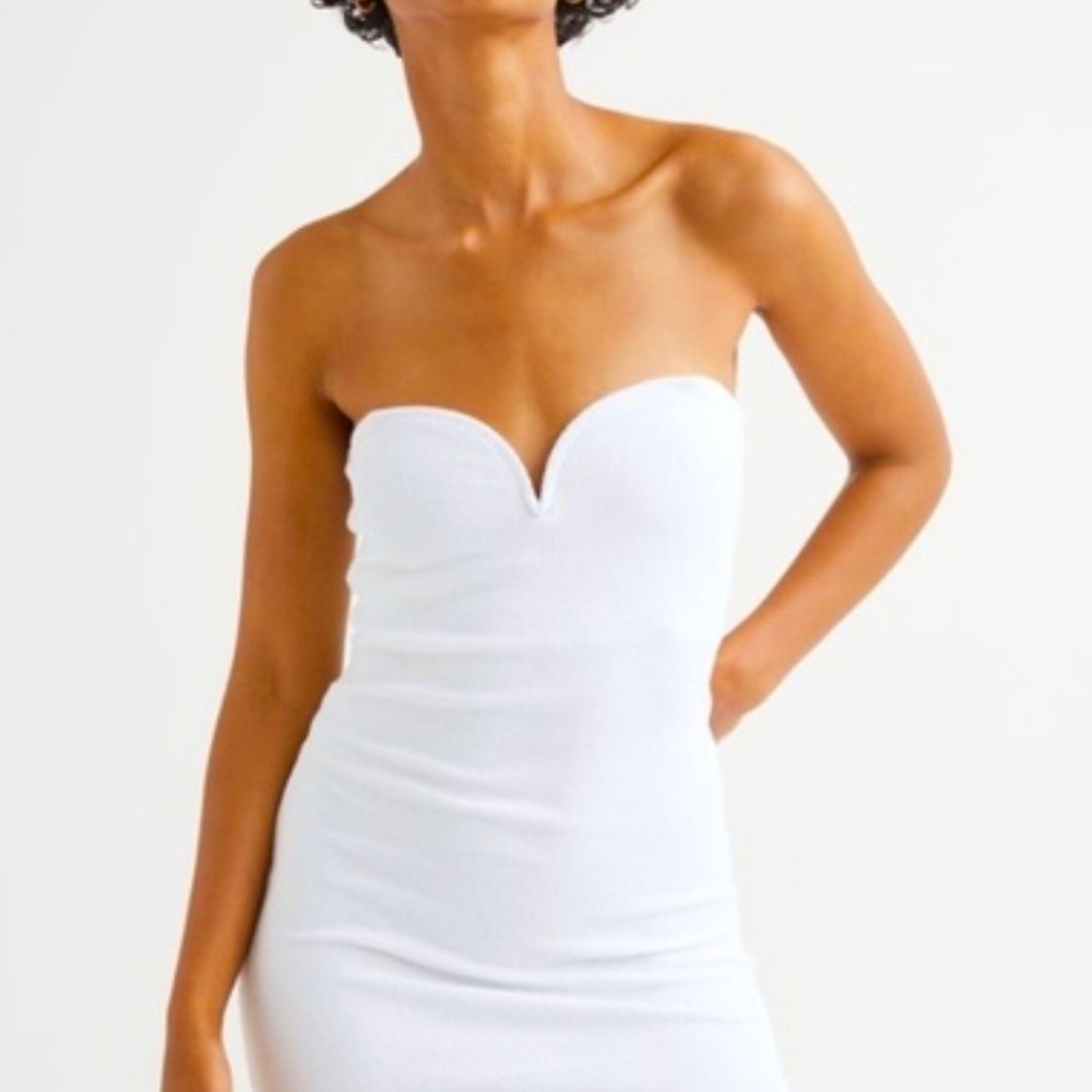 H&M White Tube Dress